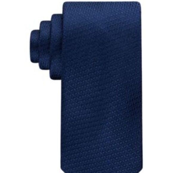 Tommy Hilfiger Mens Classic Geometric Tie Navy ONE SIZE - Picture 1 of 1
